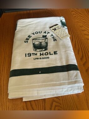 Life is Good Kayaking with the Jeep Beach Towel